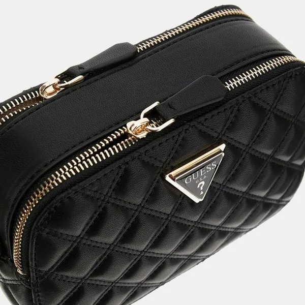 Guess Giully Diamond Quilted Faux Leather Camera Bag