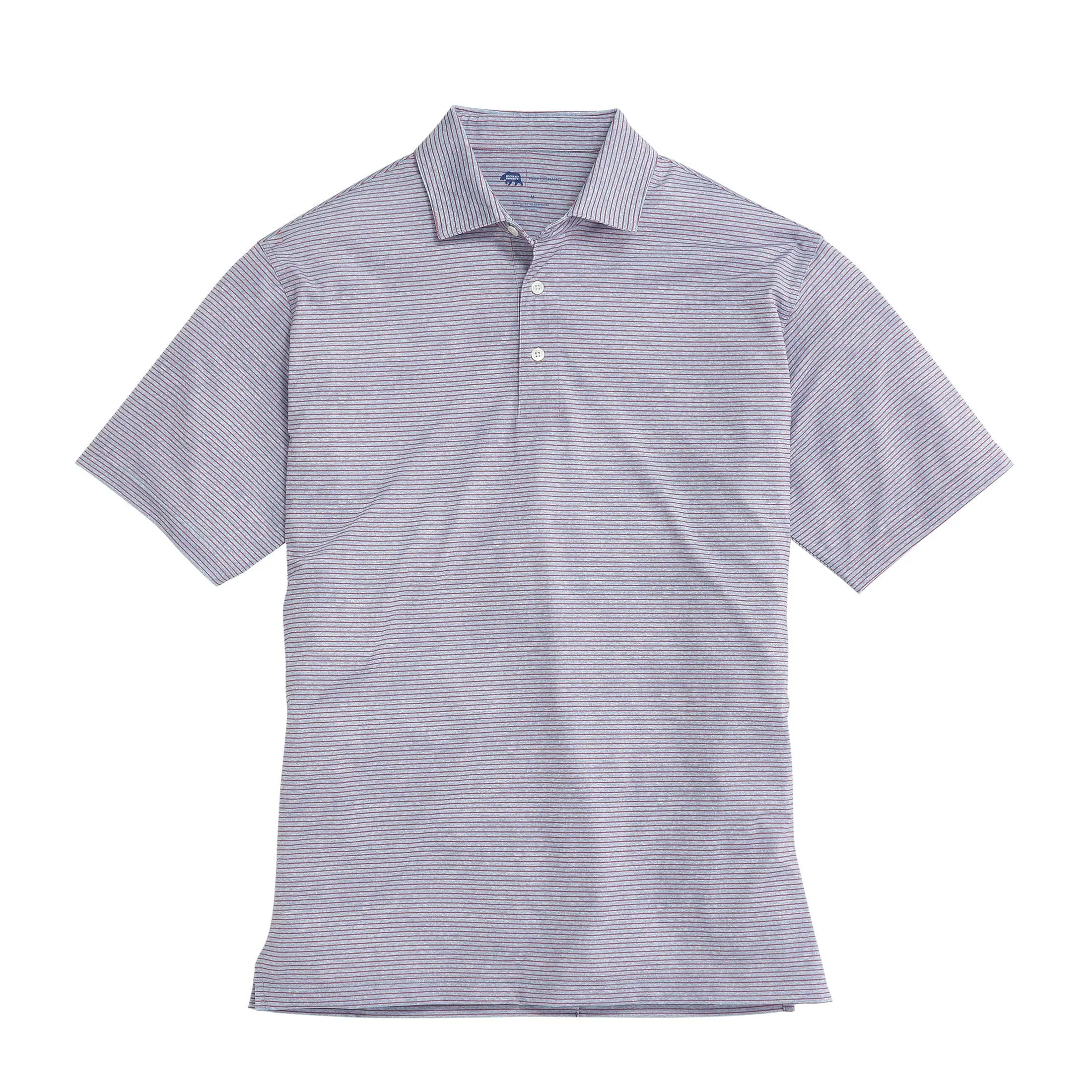 Heathered Birdie Stripe Performance Polo