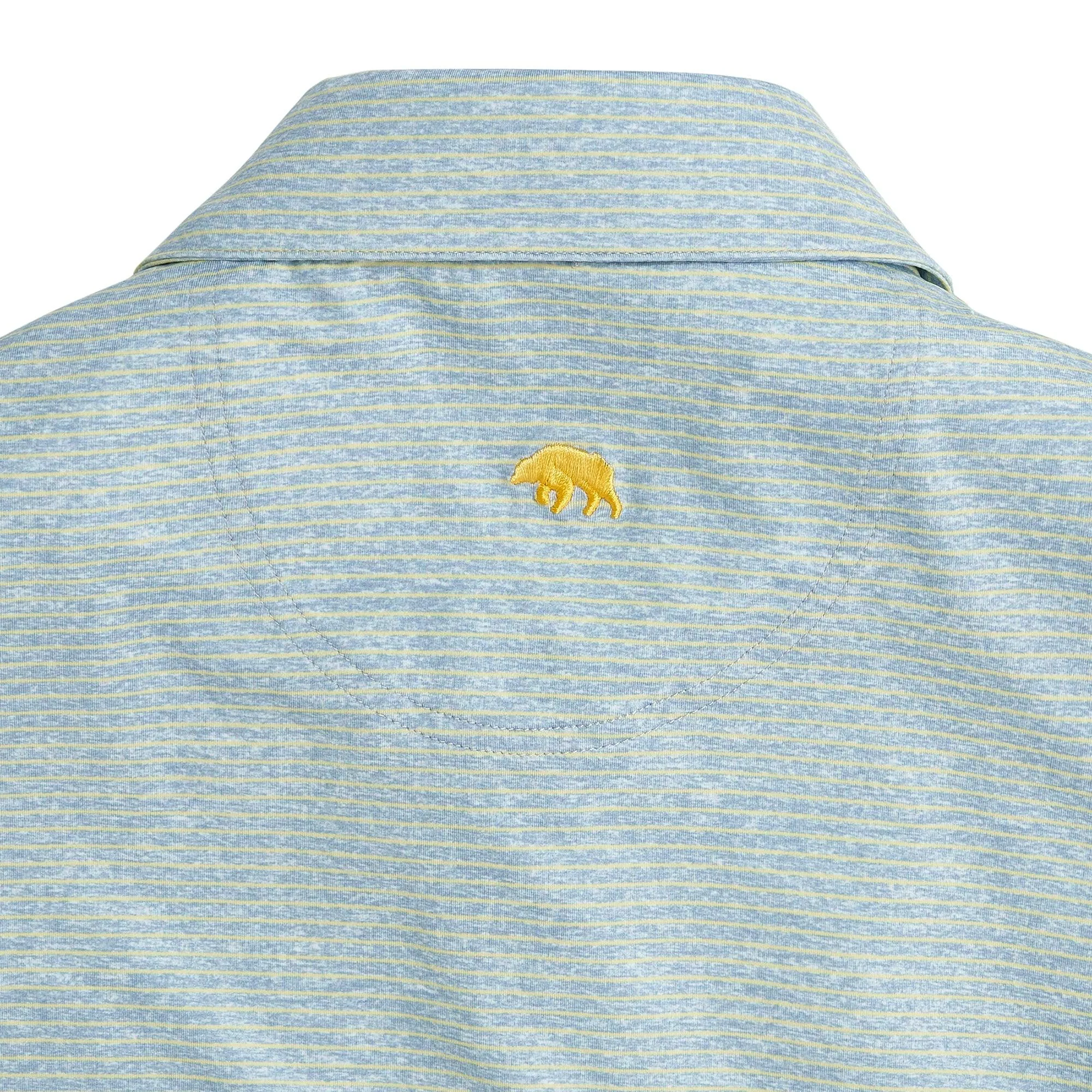 Heathered Birdie Stripe Performance Polo