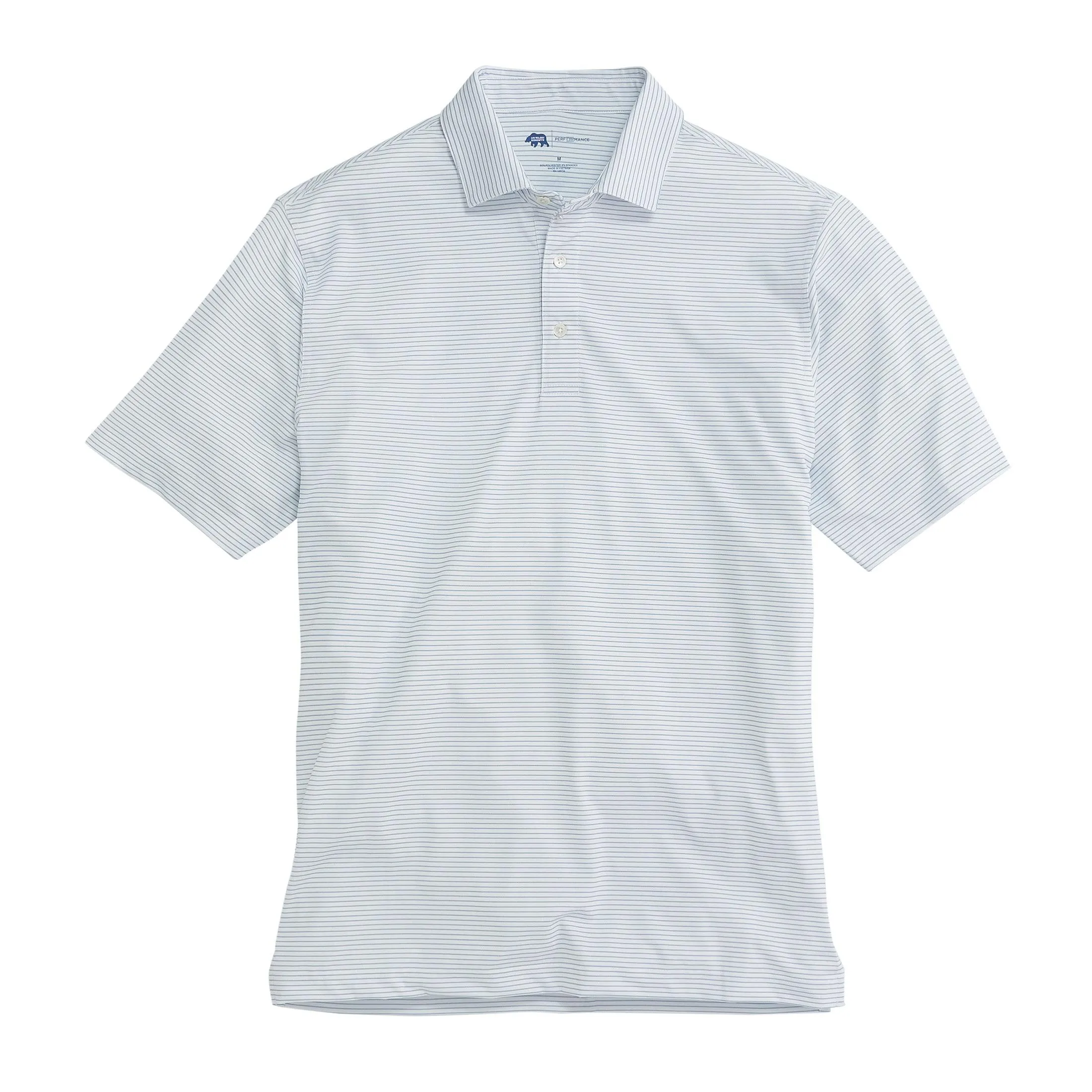 Heathered Birdie Stripe Performance Polo