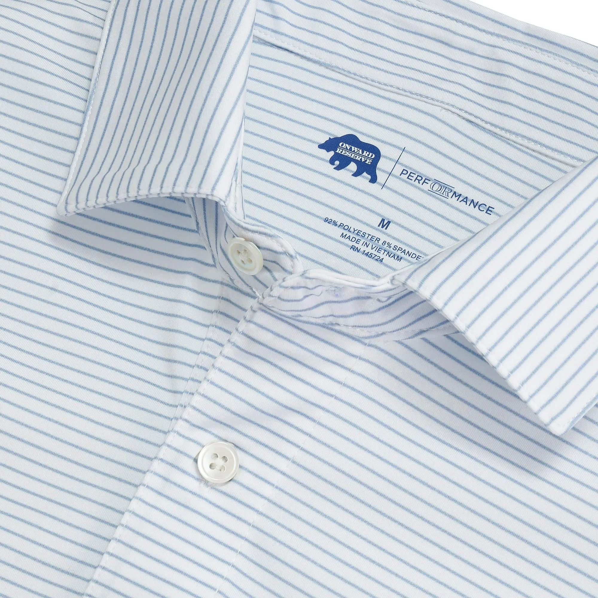 Heathered Birdie Stripe Performance Polo