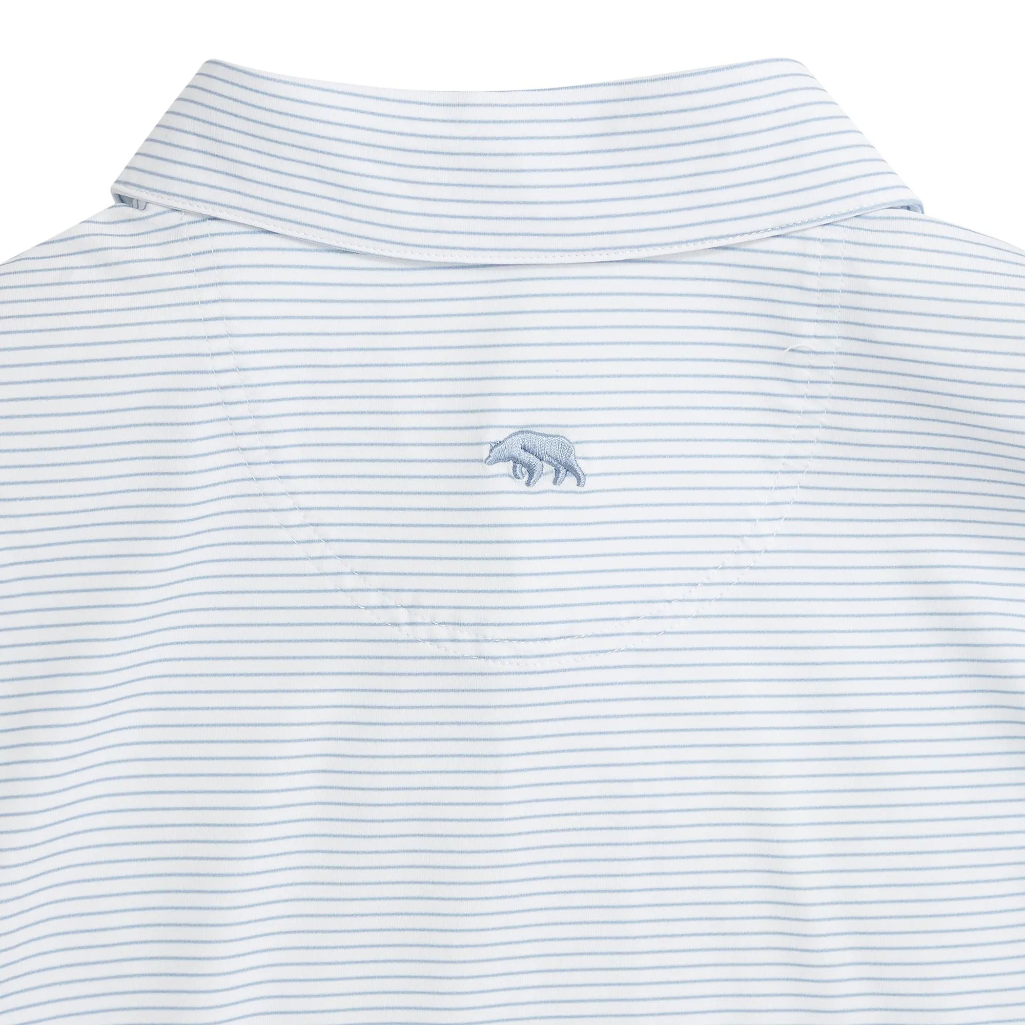 Heathered Birdie Stripe Performance Polo