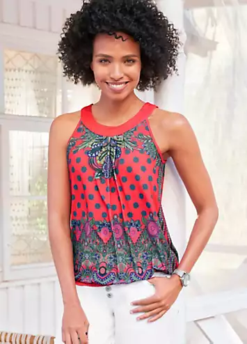 Heine Sleeveless Paisley Print Top | Grattan