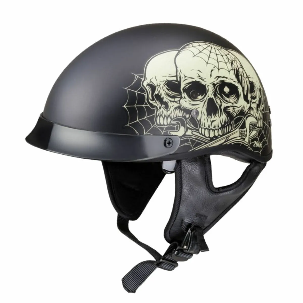 helmet BLACK HEART - Rednut - Skulls/Matt Black - BLACK - 9742  -  Metal-shop