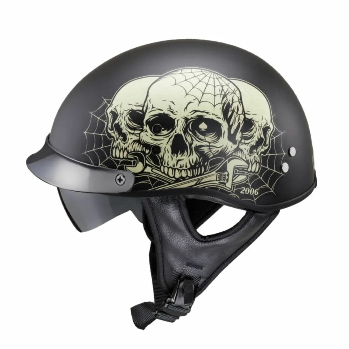 helmet BLACK HEART - Rednut - Skulls/Matt Black - BLACK - 9742  -  Metal-shop