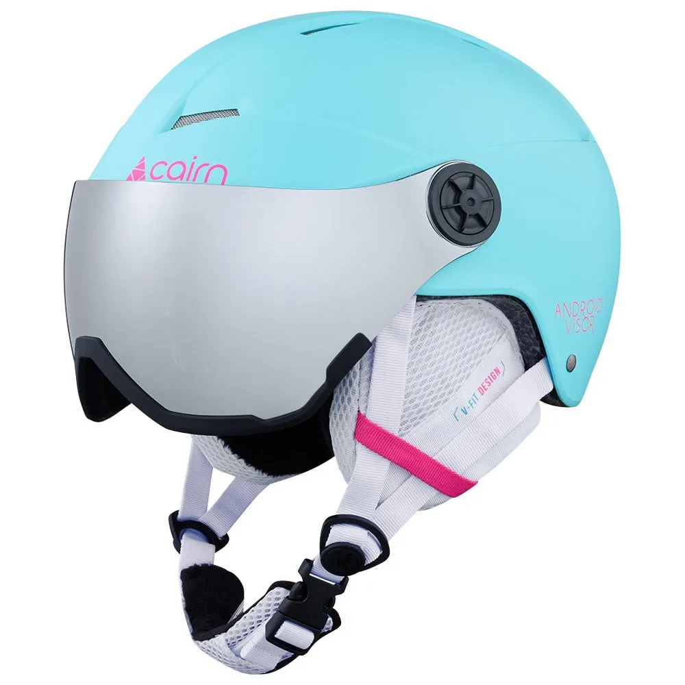 Helmet w/ visor Cairn ---Android Visor Junior Neon Turquoise Neon Pink