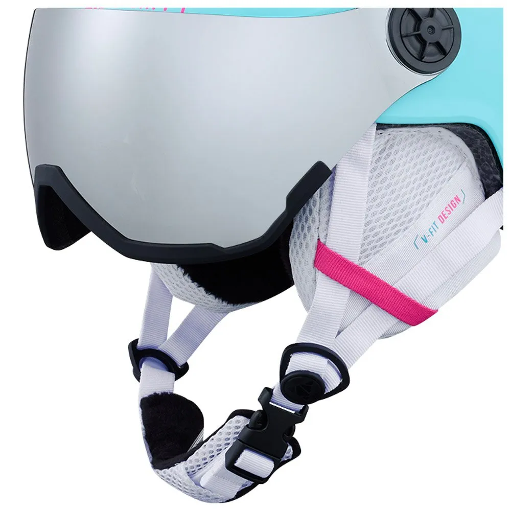 Helmet w/ visor Cairn ---Android Visor Junior Neon Turquoise Neon Pink