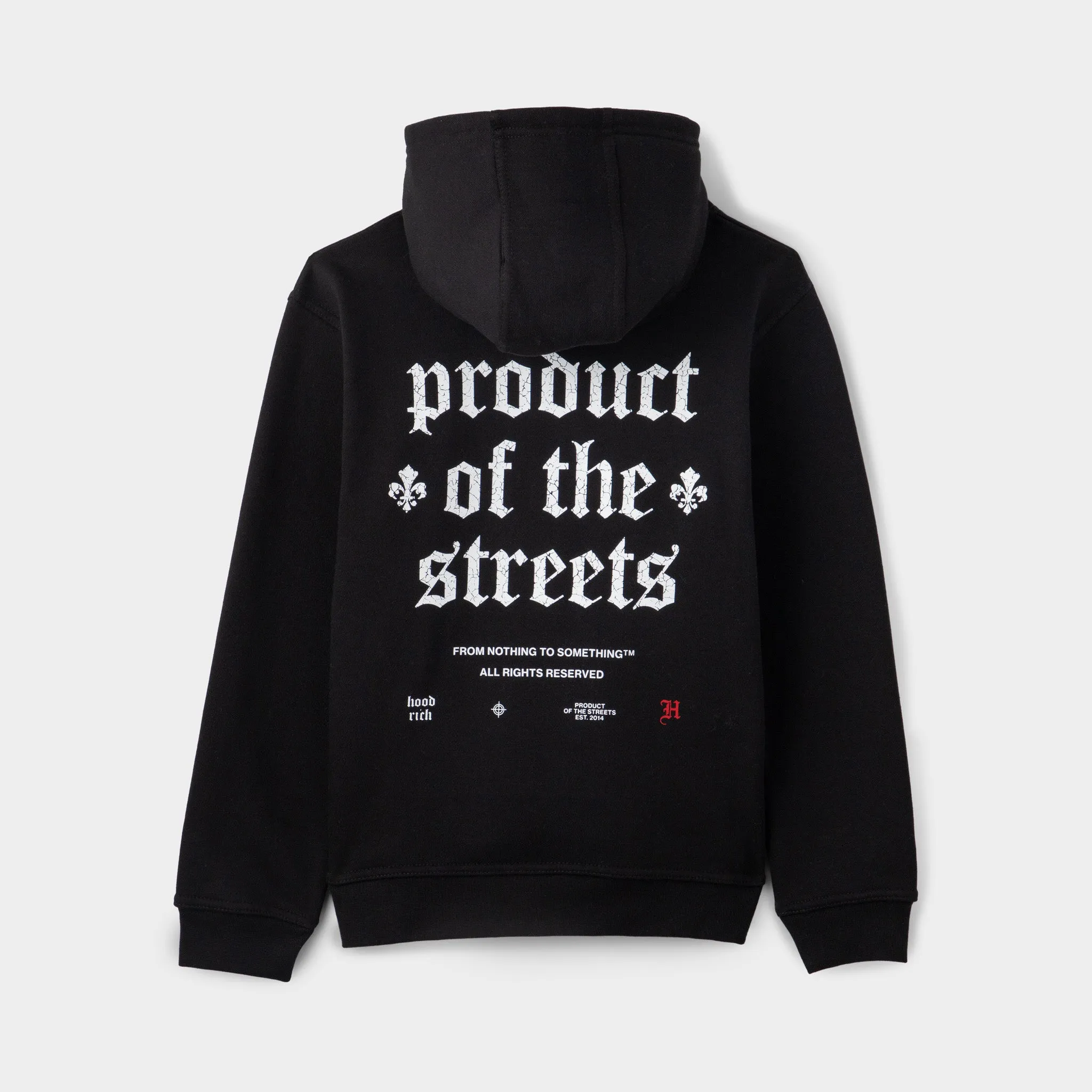 Hoodrich Junior Boys' Shadow Hoodie Black / White - Lychee