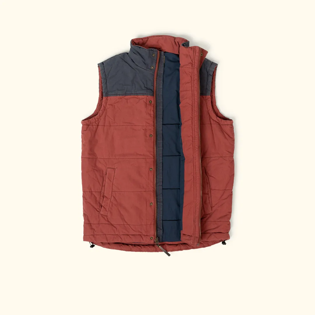 Hudson Vest | Red & Navy