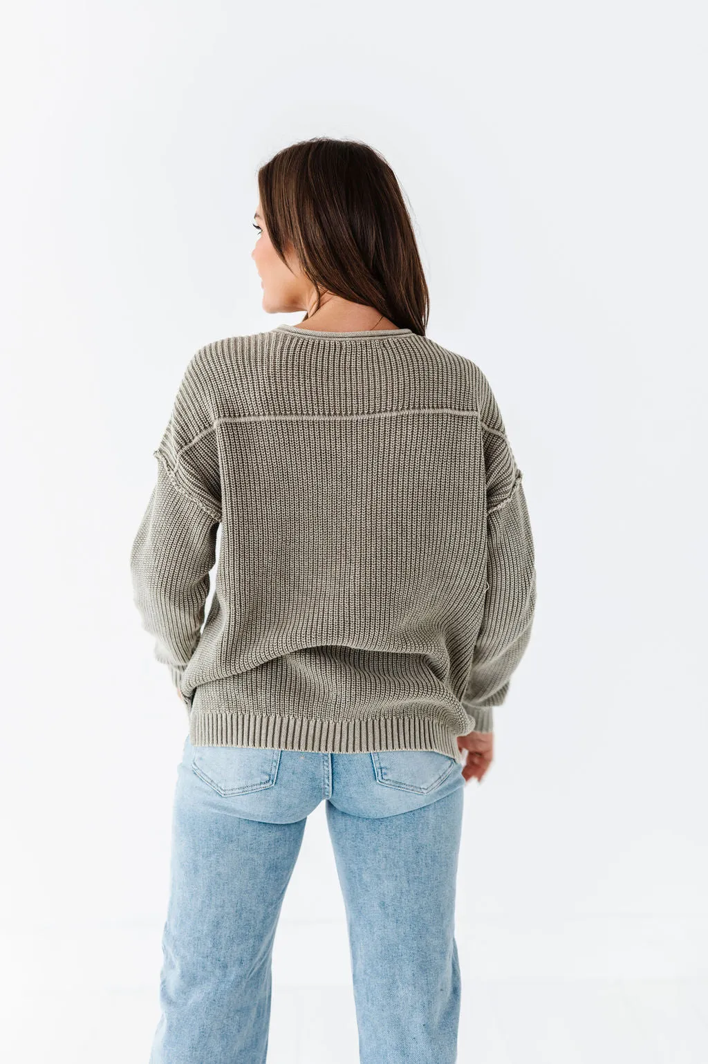 Indy Pullover Sweater in Olive