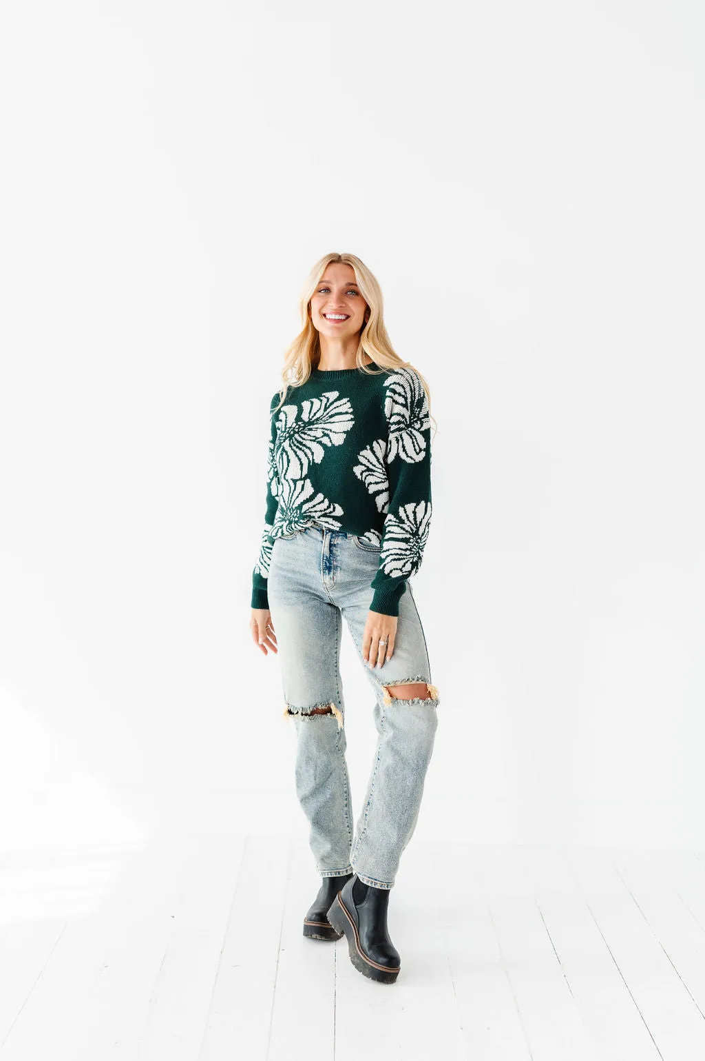 Jasper Sweater in Hunter Green