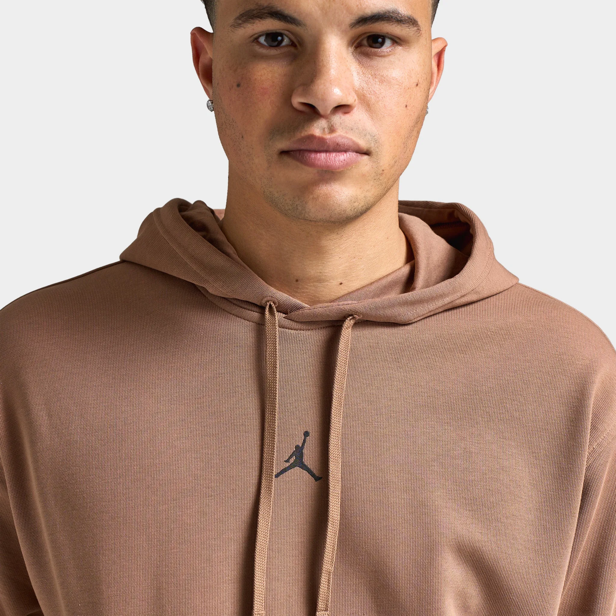 Jordan Dri-FIT Sport Crossover Fleece Pullover Hoodie Archaeo Brown / White