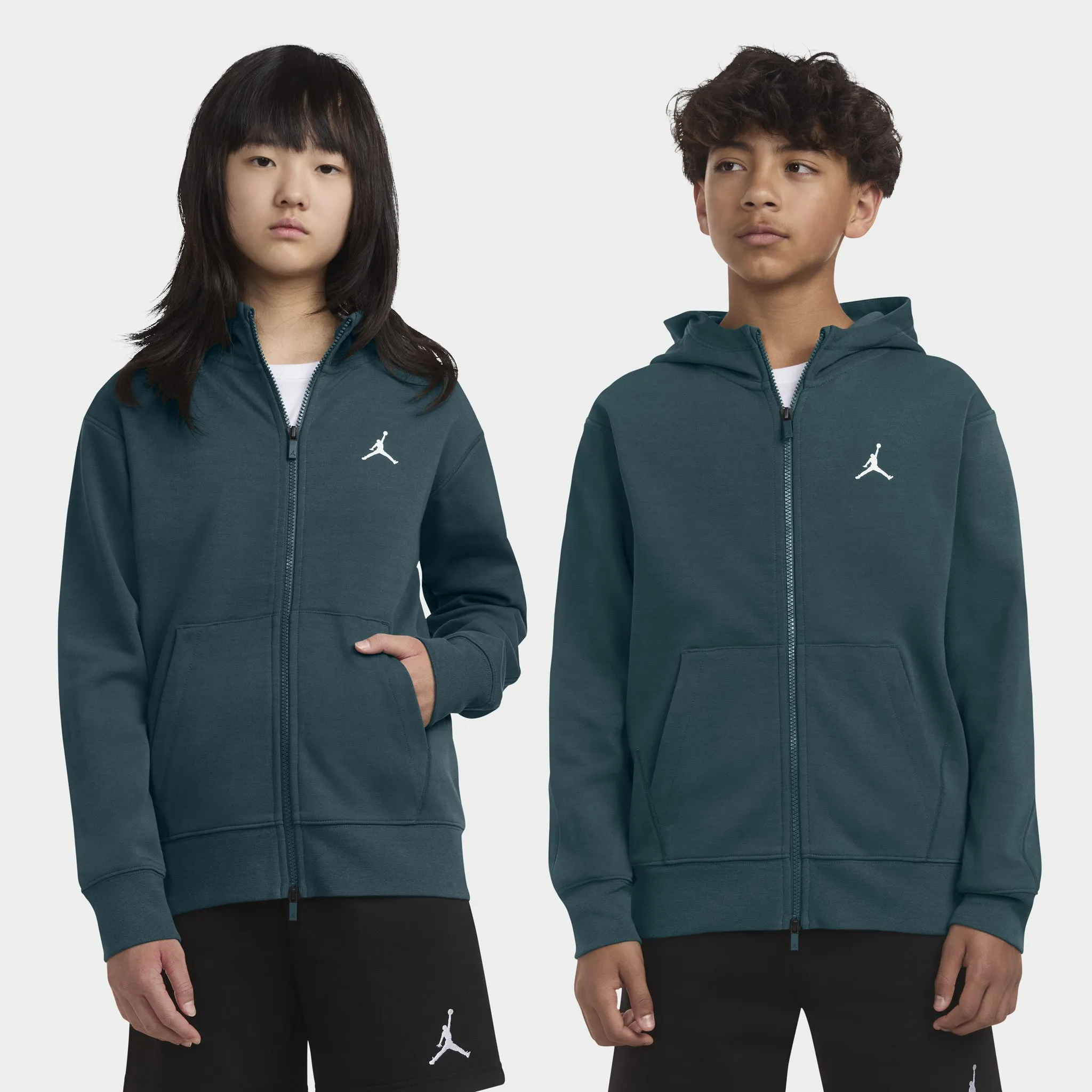 Jordan Junior Boys' Dri-FIT Full-Zip Hoodie / Oxidized Green