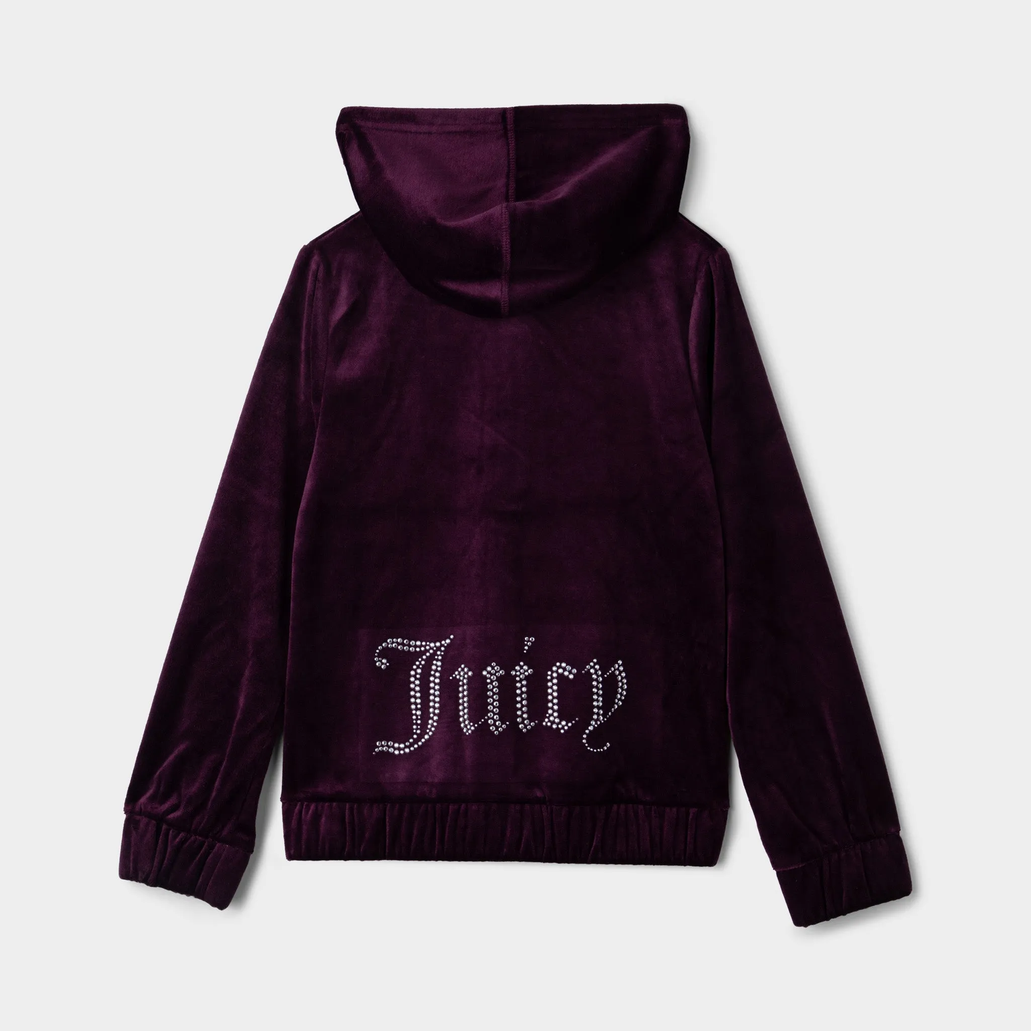 Juicy Couture Junior Girls' Velour Full-Zip Hoodie / Winter Bloom