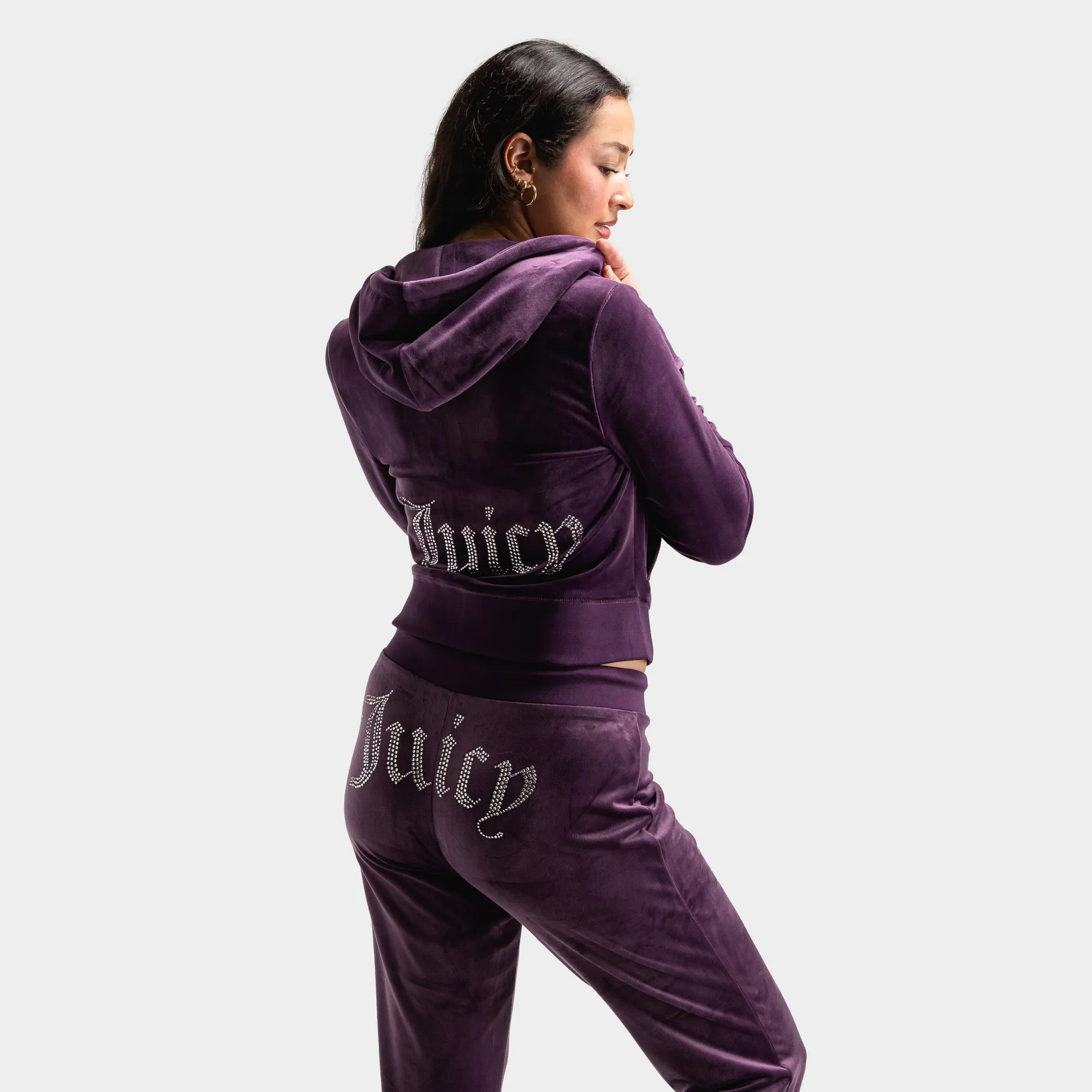 Juicy Couture Women's OG Bling Hoodie / Plum