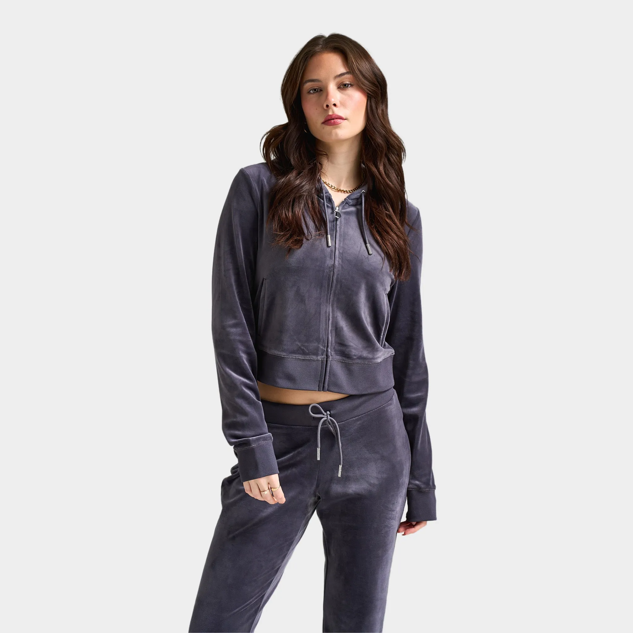 Juicy Couture Women's OG Bling Hoodie / Titanium