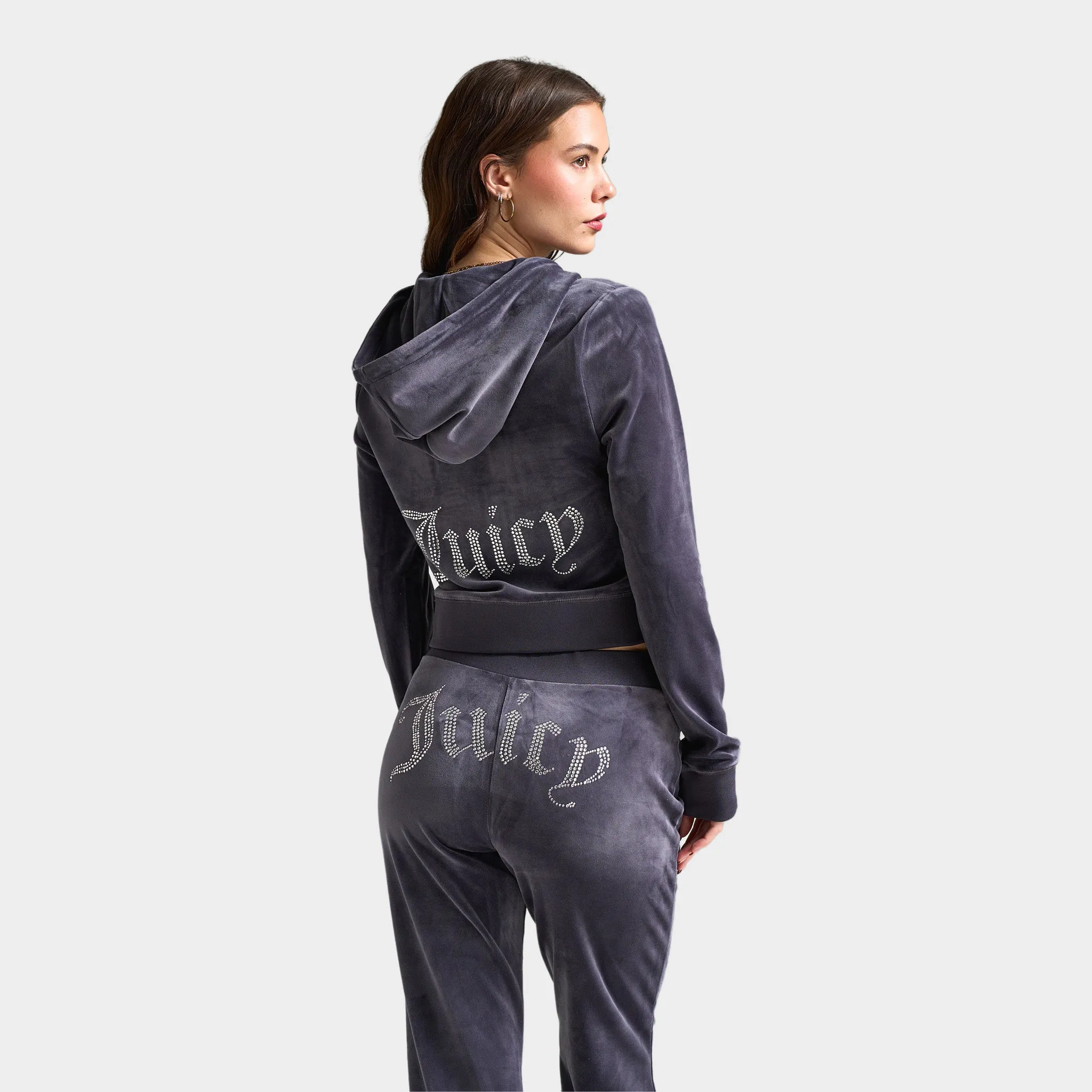 Juicy Couture Women's OG Bling Hoodie / Titanium