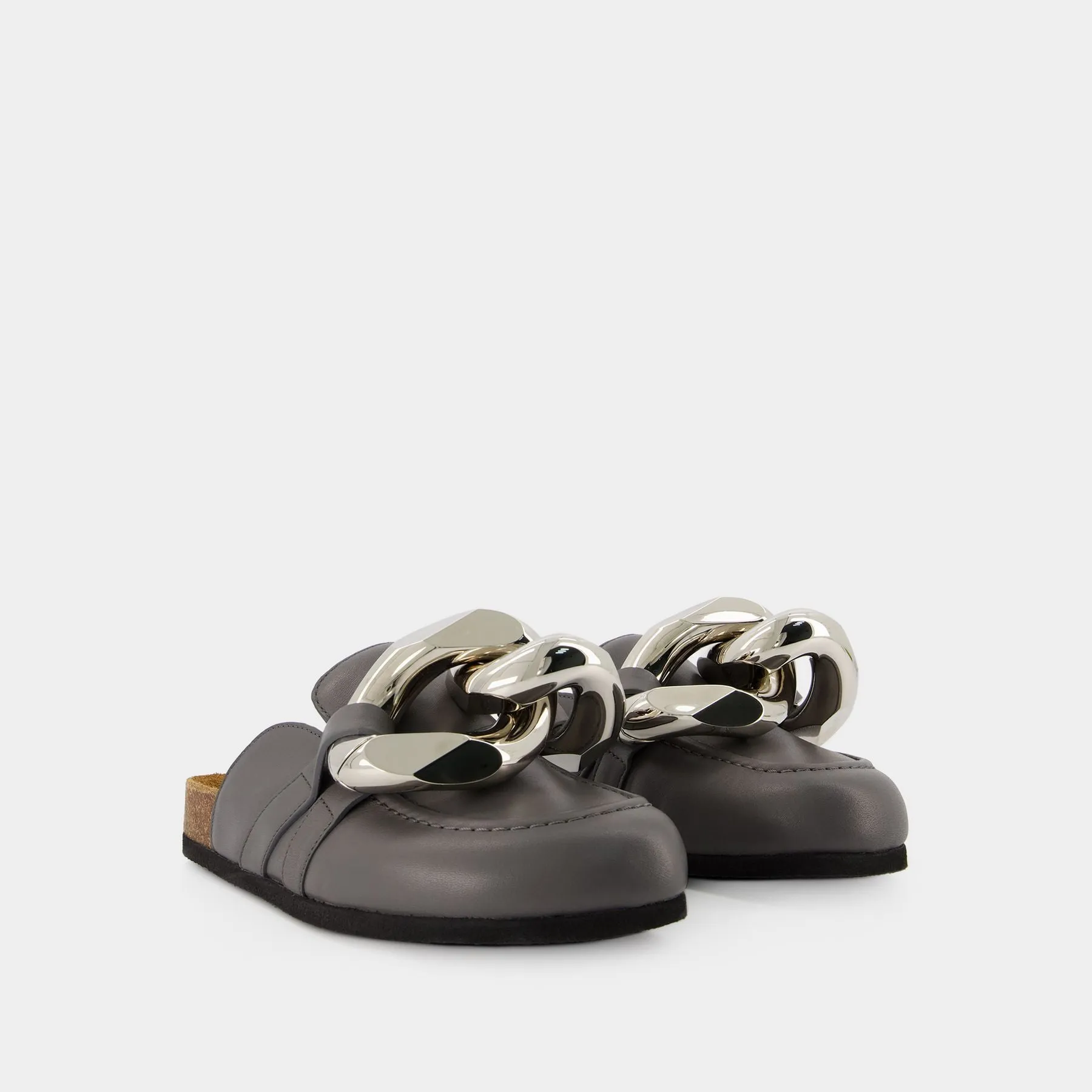 J.W. Anderson  Chain Mules - J.W. Anderson - Grey - Leather