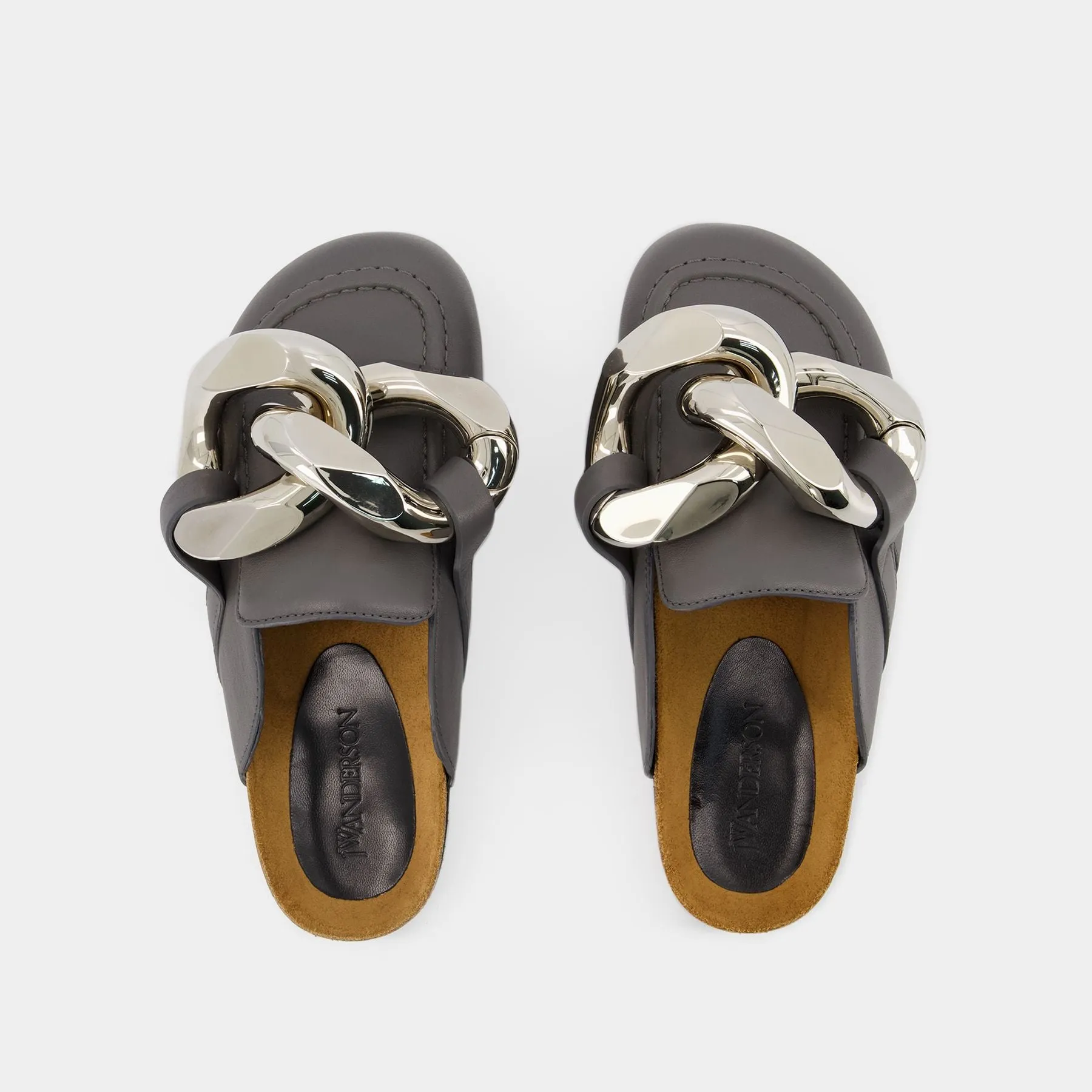 J.W. Anderson  Chain Mules - J.W. Anderson - Grey - Leather