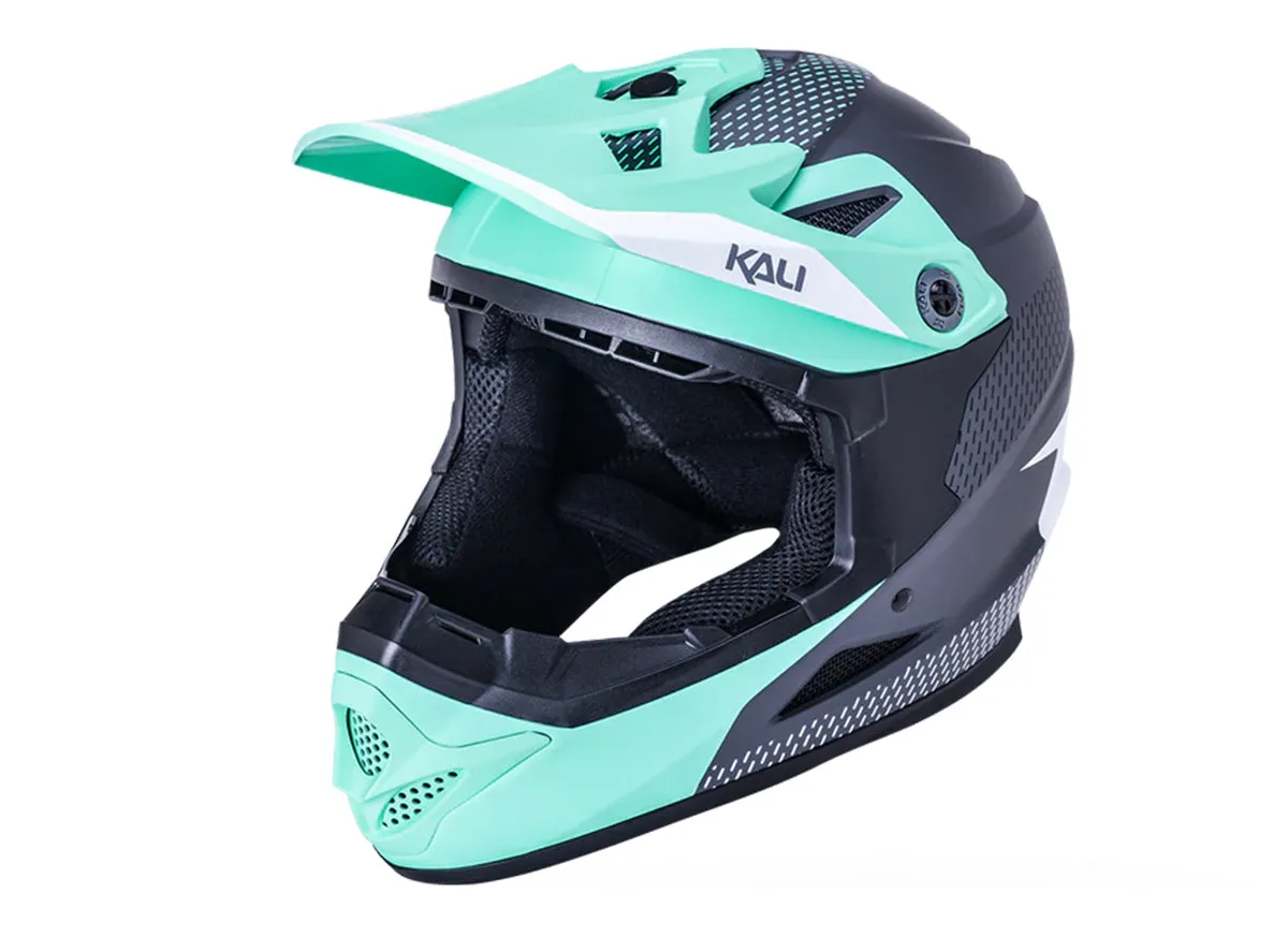 Kali Zoka Full Face Helmet - Youth - Dash Matt Seafoam-Gray