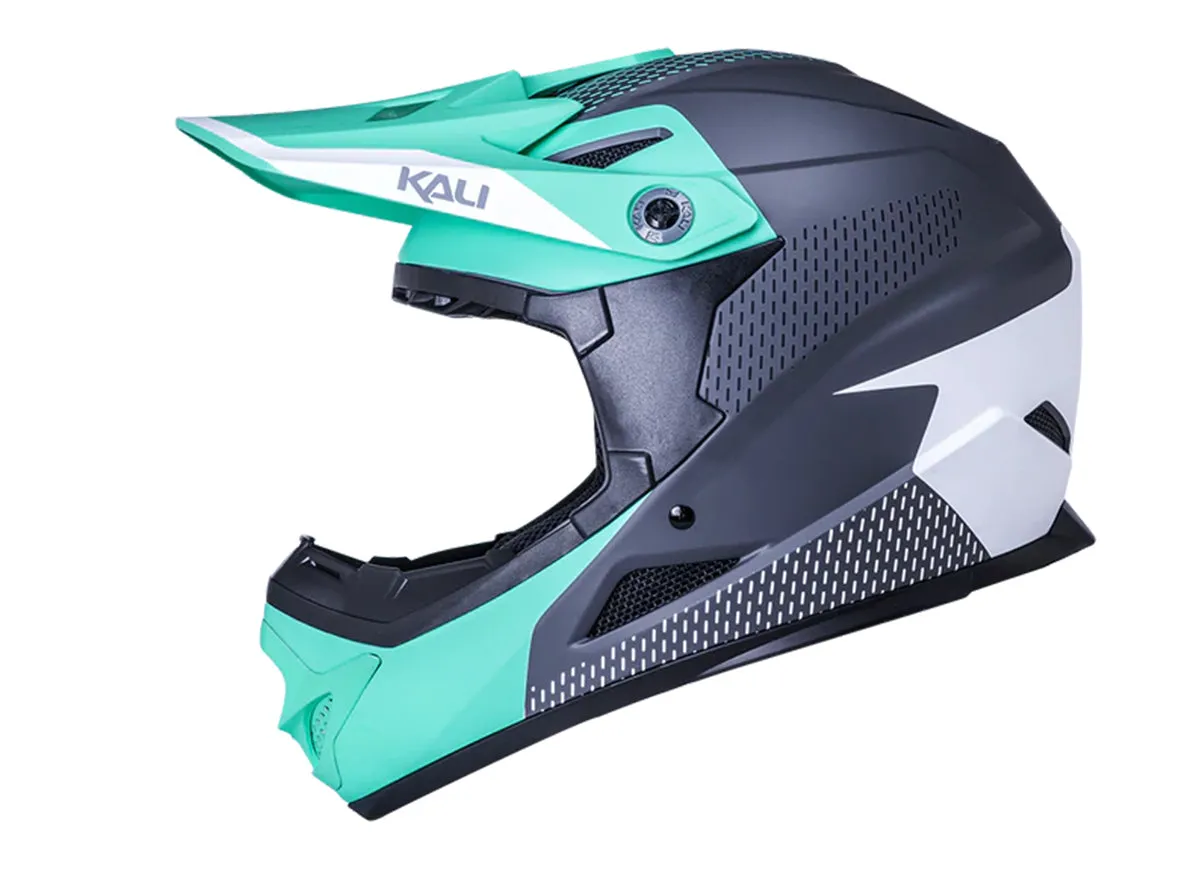 Kali Zoka Full Face Helmet - Youth - Dash Matt Seafoam-Gray