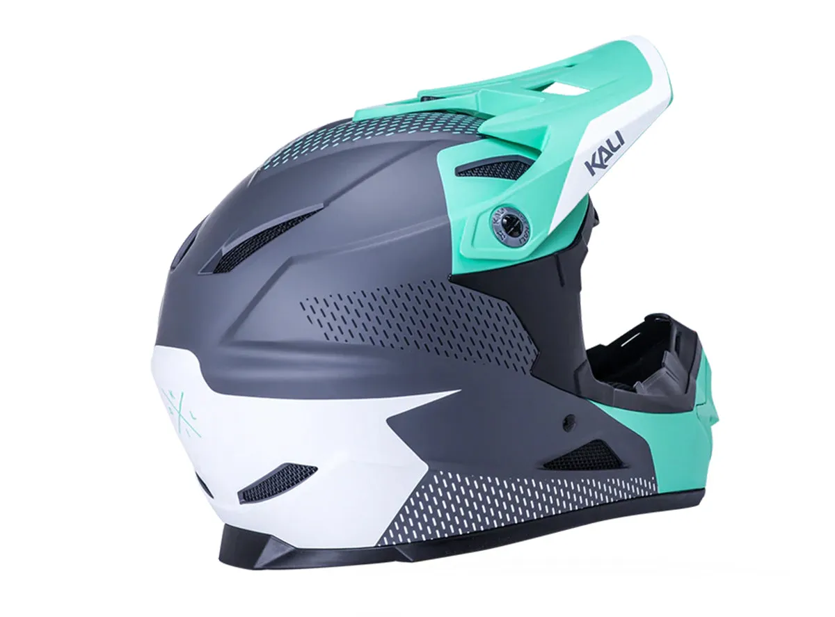 Kali Zoka Full Face Helmet - Youth - Dash Matt Seafoam-Gray