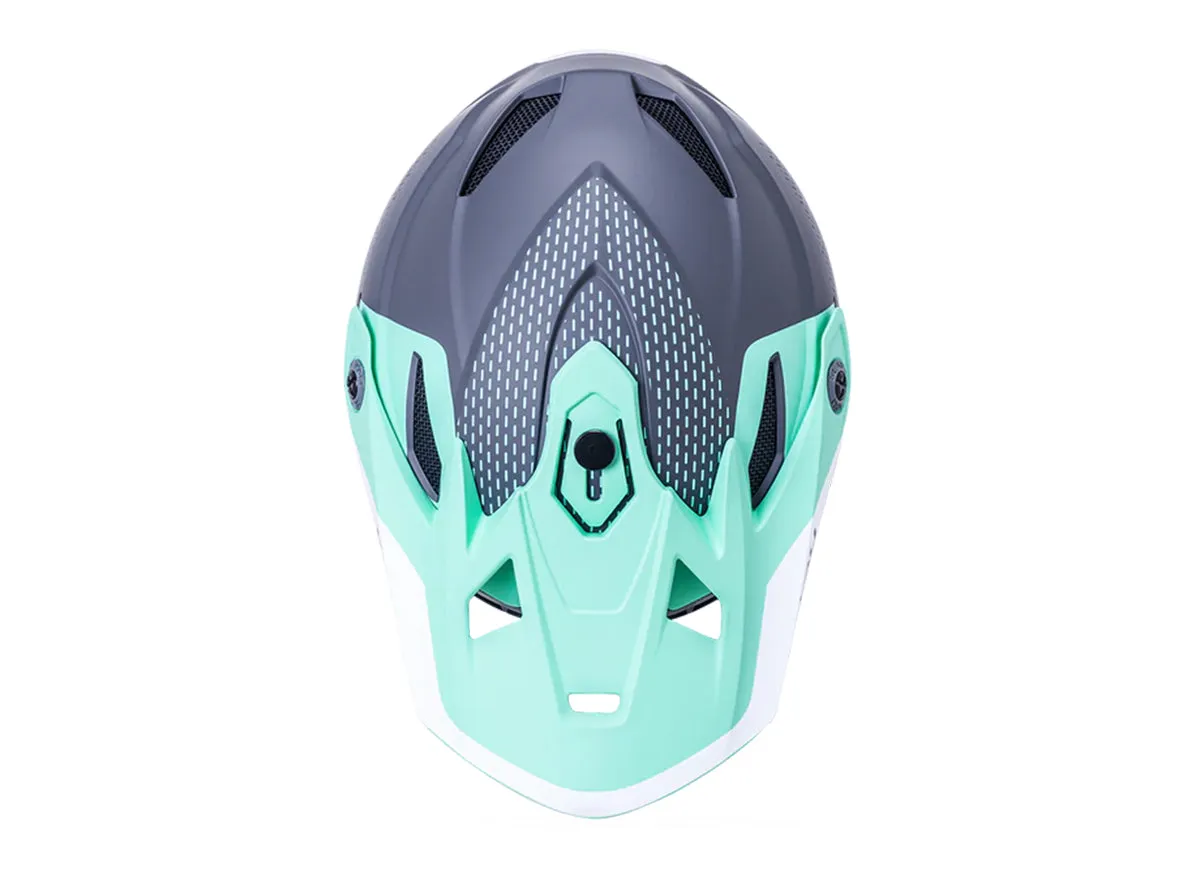 Kali Zoka Full Face Helmet - Youth - Dash Matt Seafoam-Gray