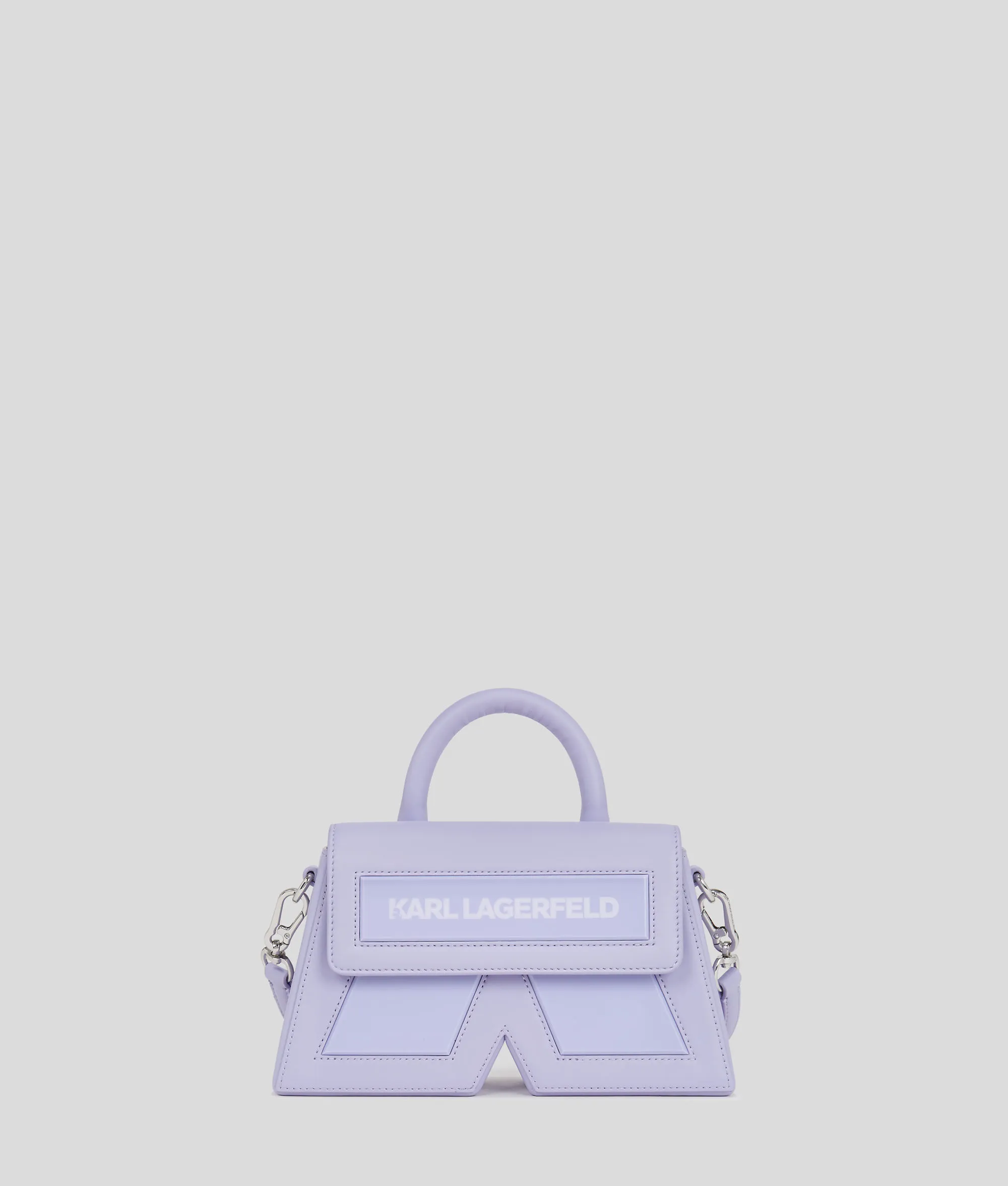 Karl Lagerfeld, Ikon K Small Leather Crossbody Bag, Woman, Sweet Lavender, Size: One size