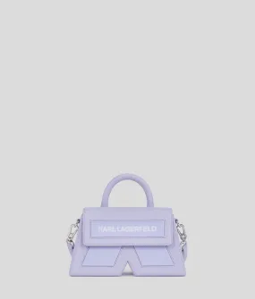 Karl Lagerfeld, Ikon K Small Leather Crossbody Bag, Woman, Sweet Lavender, Size: One size