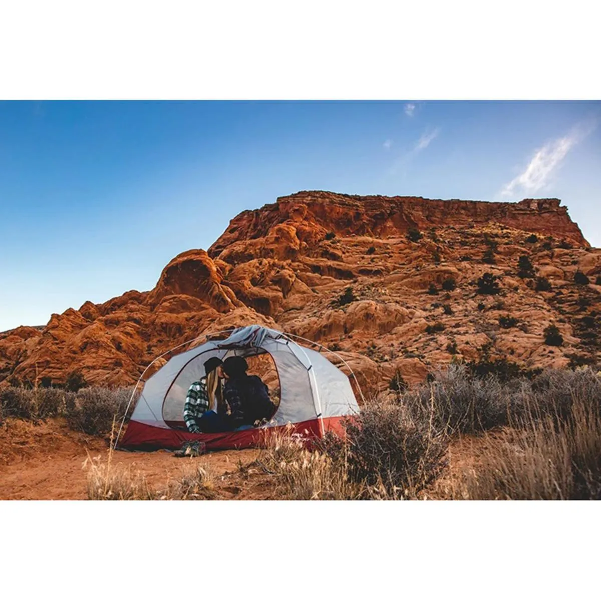 Klymit Cross Canyon 4 Person Tent - Red/Grey