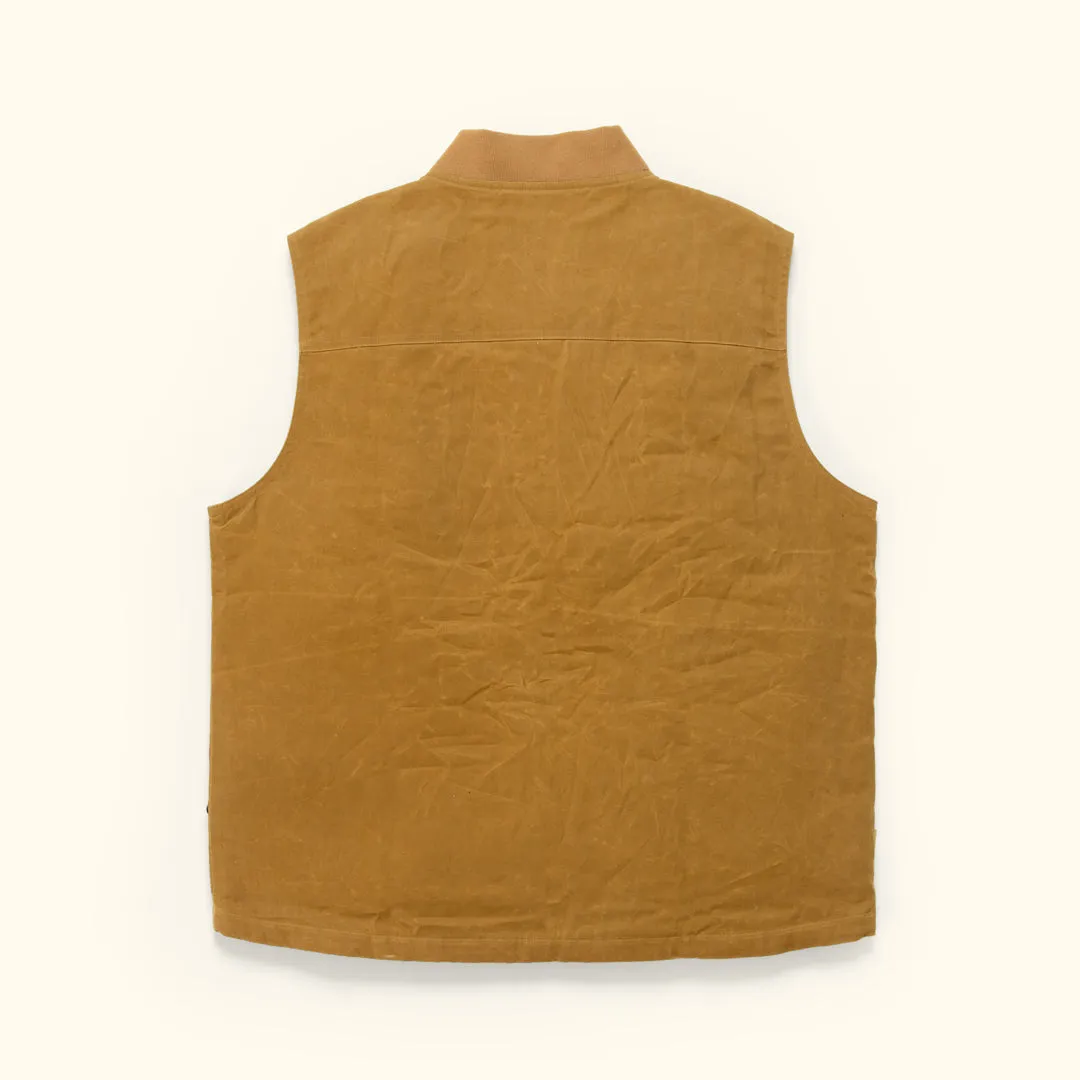 Laramie Waxed Canvas Vest | Tobacco Tan