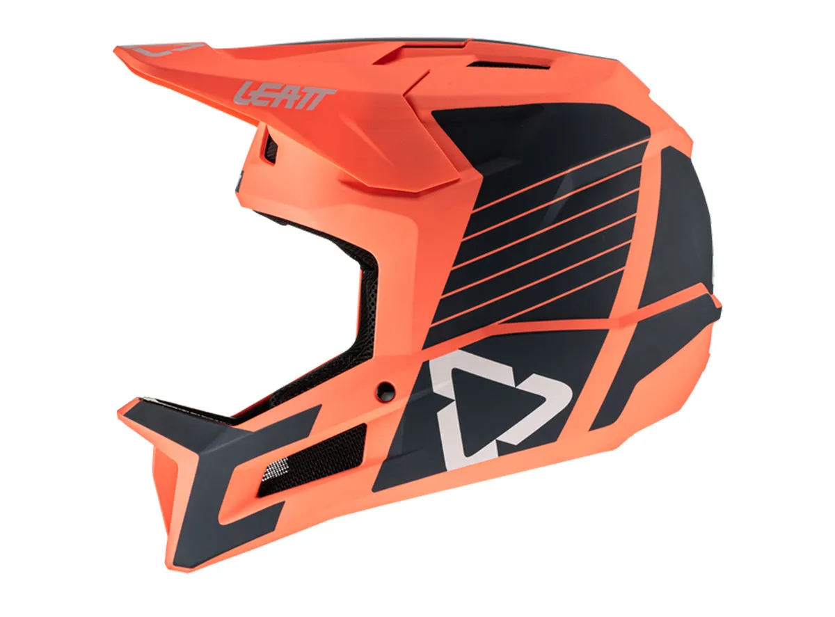 Leatt MTB 1.0 DH Full Face Helmet - Coral - 2022