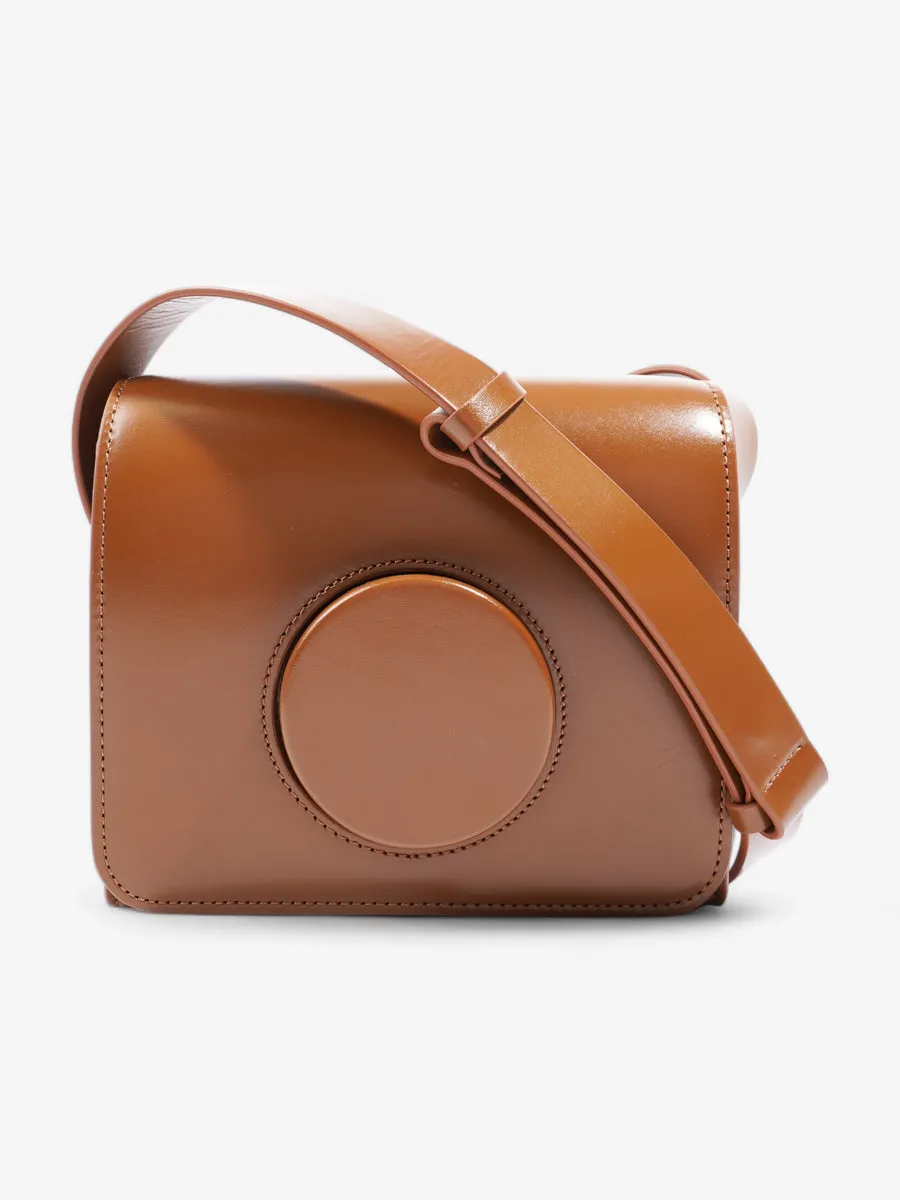 Lemaire Camera Boxy Shoulder Bag Brown Calfskin Leather