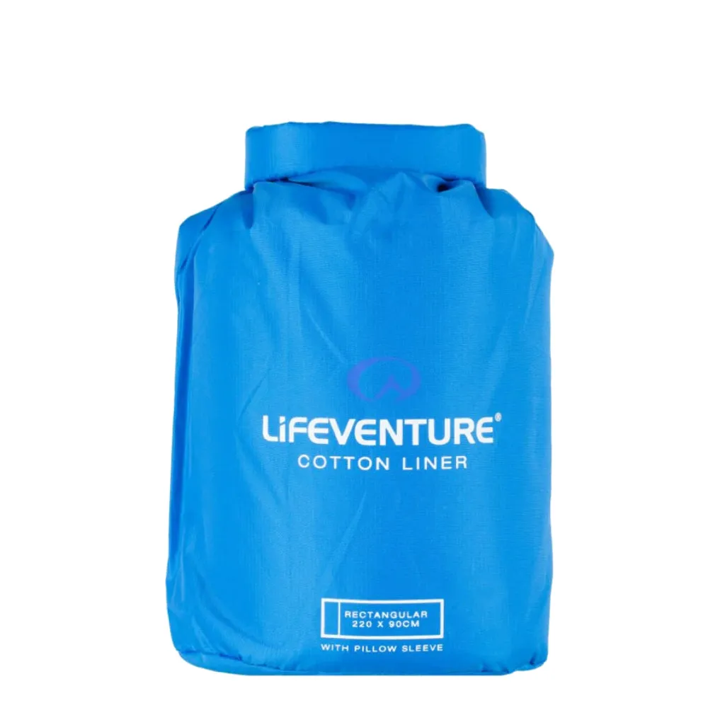 Lifeventure Cotton Sleeping Bag Liner - Rectangular