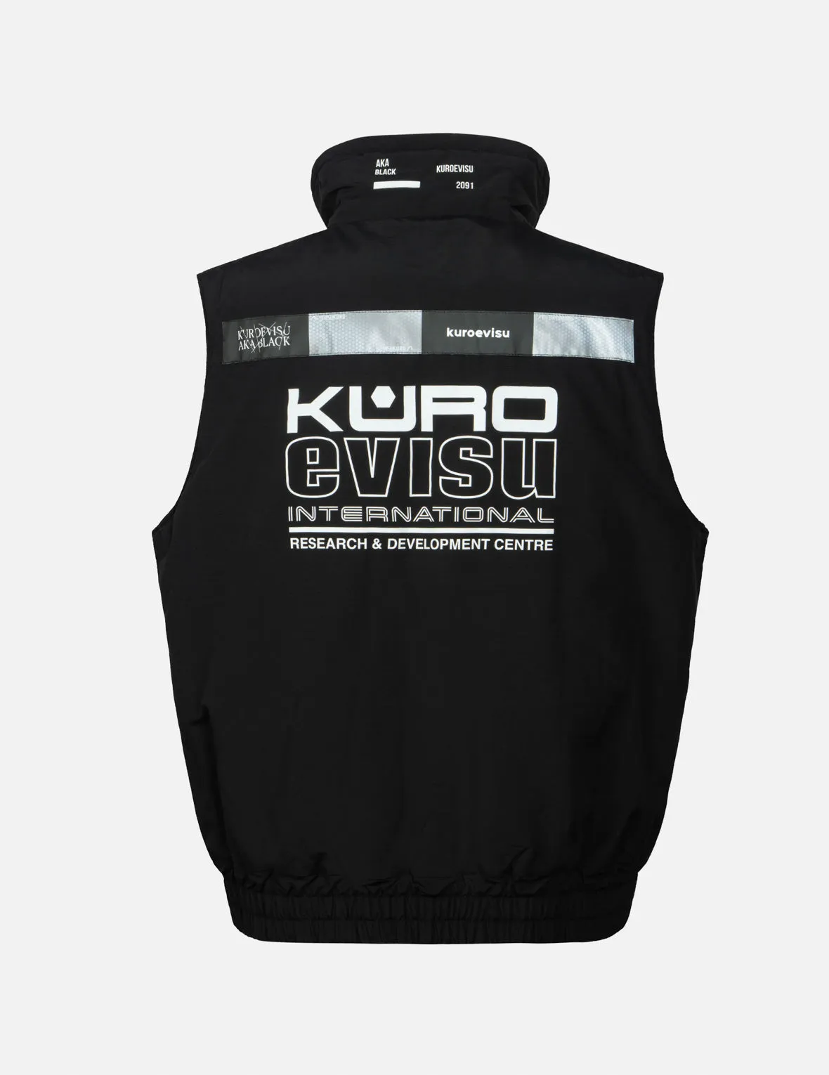 Logo Print Reflective Tapes Regular Fit Padded Vest