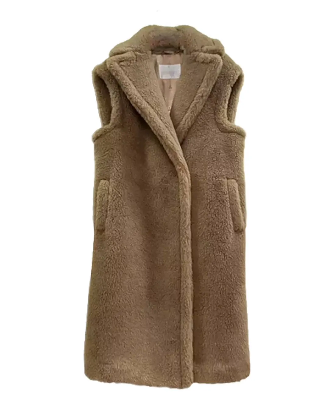 Loose Fit Wool Teddy Vest