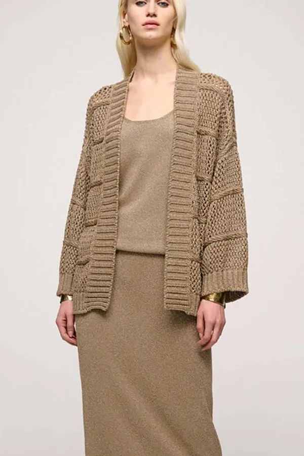 Luisa Spagnoli CINOFILO PERFORATED LUREX CARDIGAN