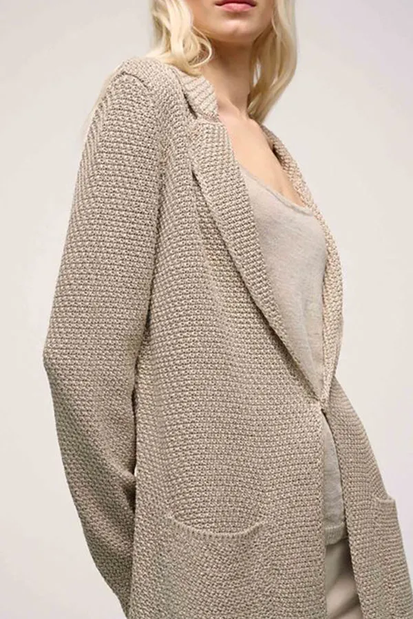 Luisa Spagnoli CUSCINETTO BEIGE UNSTRUCTURED CARDIGAN