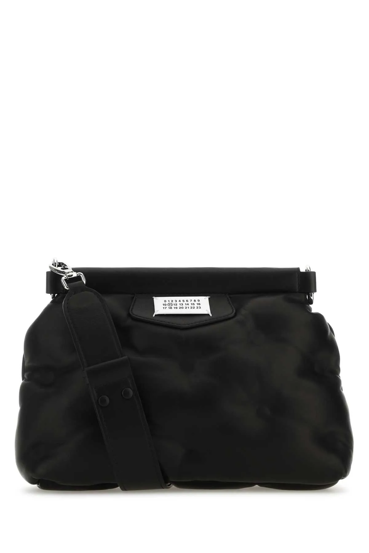 Maison Margiela Black Nappa Leather Small Glam Slam Classique Crossbody Bag