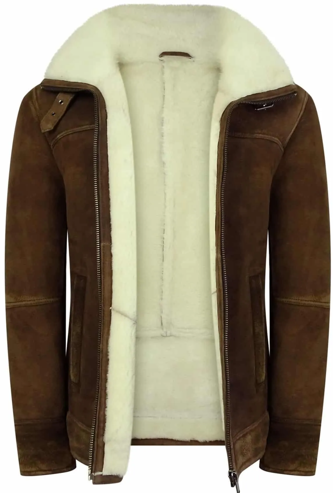 Men's Tan-Brown Shearling Sheepskin Jacket