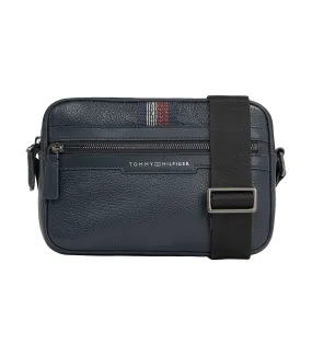 Men's Casual Leather Camera Bag Space Blue