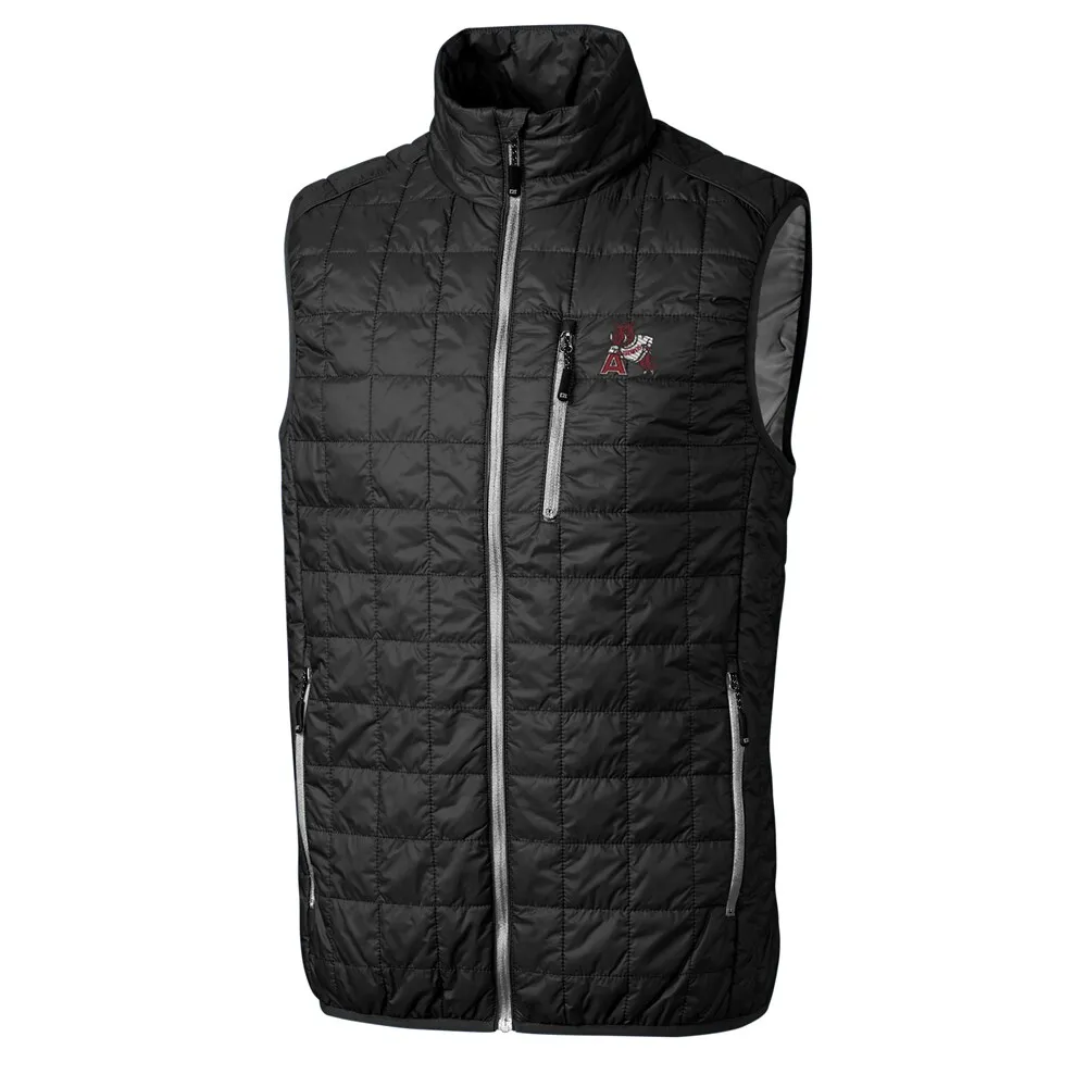 Men's Cutter & Buck Black Arkansas Razorbacks Big & Tall College Vault Rainier Full-Zip Vest