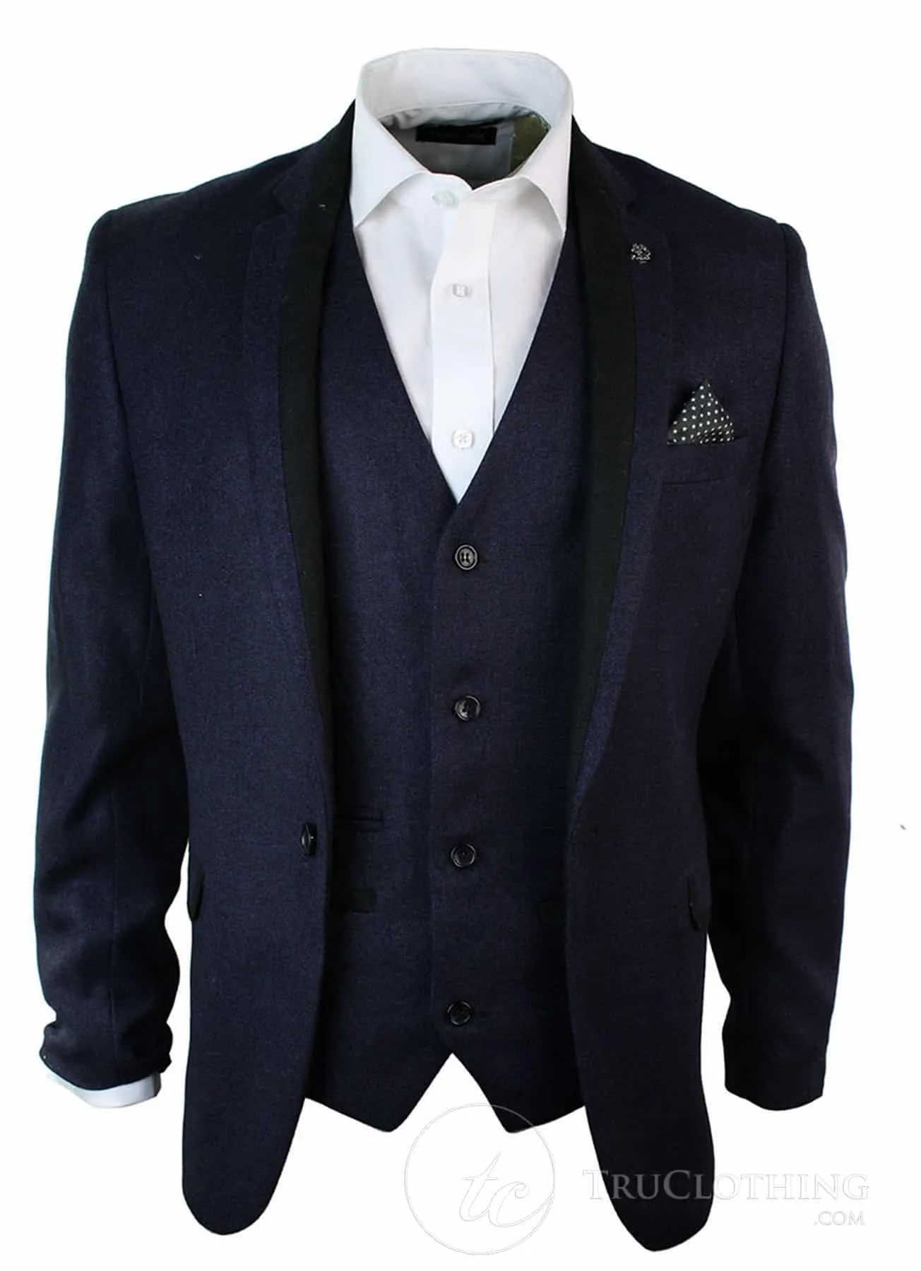 Mens Violet Herringbone Tweed Vintage Slim Fit Blazer Jacket Black Trim Smart Casual-Purple