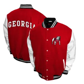 Men's Franchise Club Red Georgia Bulldogs Graduate Full-Snap Jacket