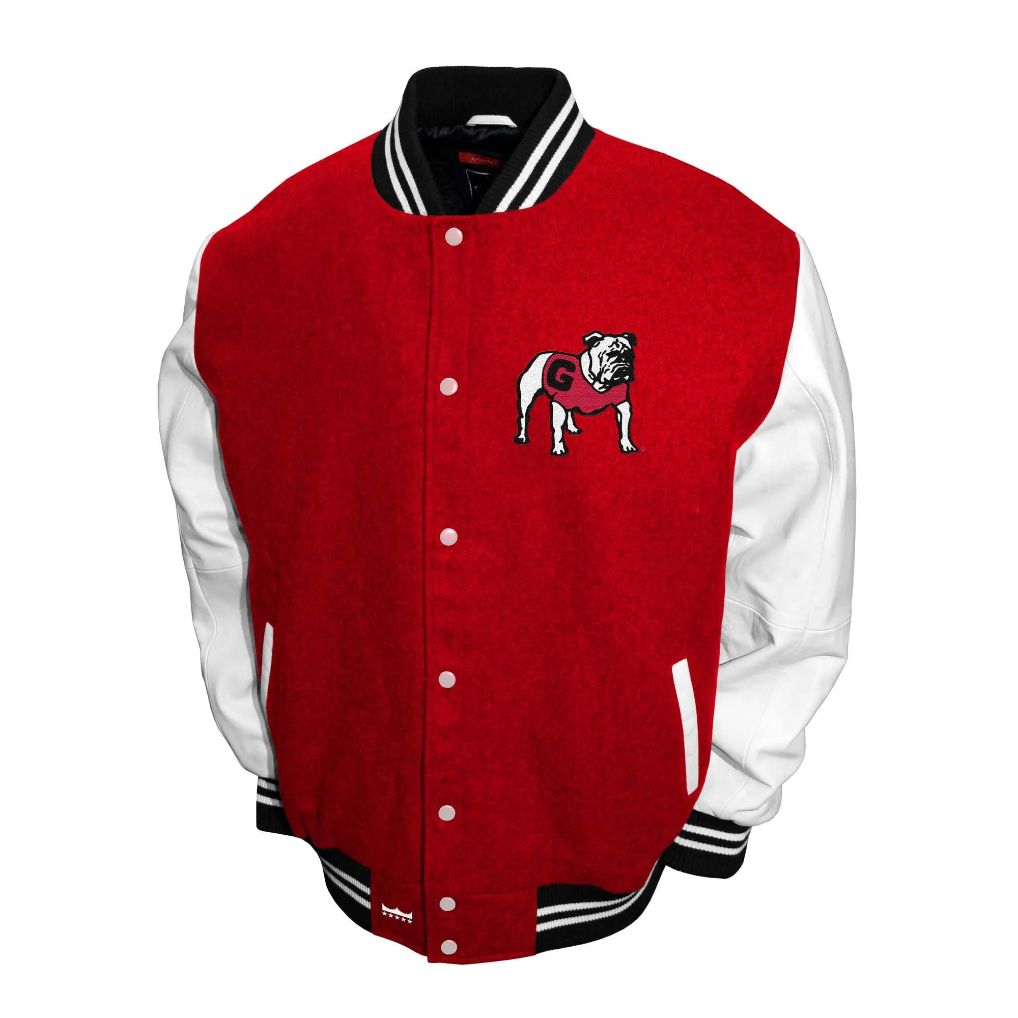 Men's Franchise Club Red Georgia Bulldogs Graduate Full-Snap Jacket