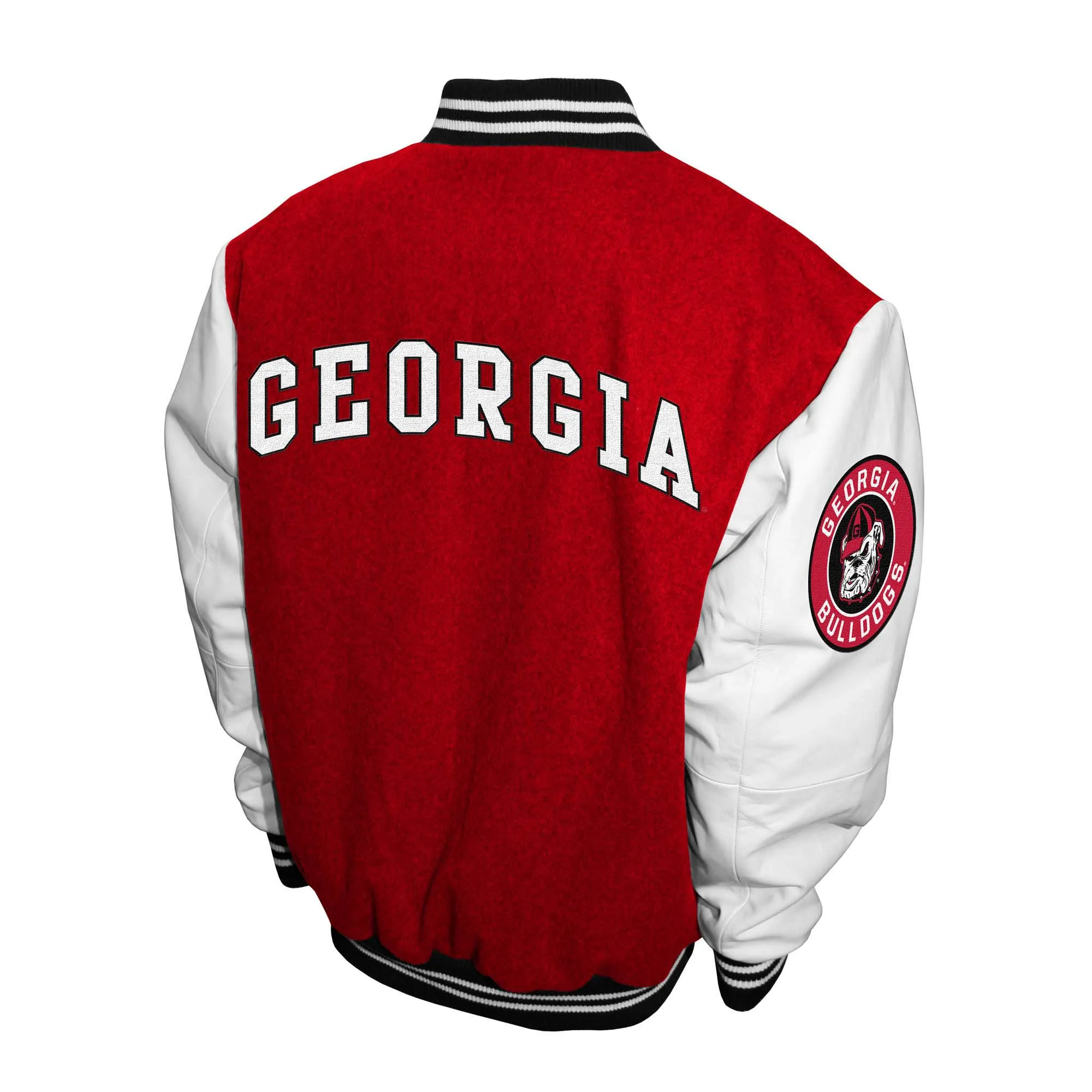 Men's Franchise Club Red Georgia Bulldogs Graduate Full-Snap Jacket