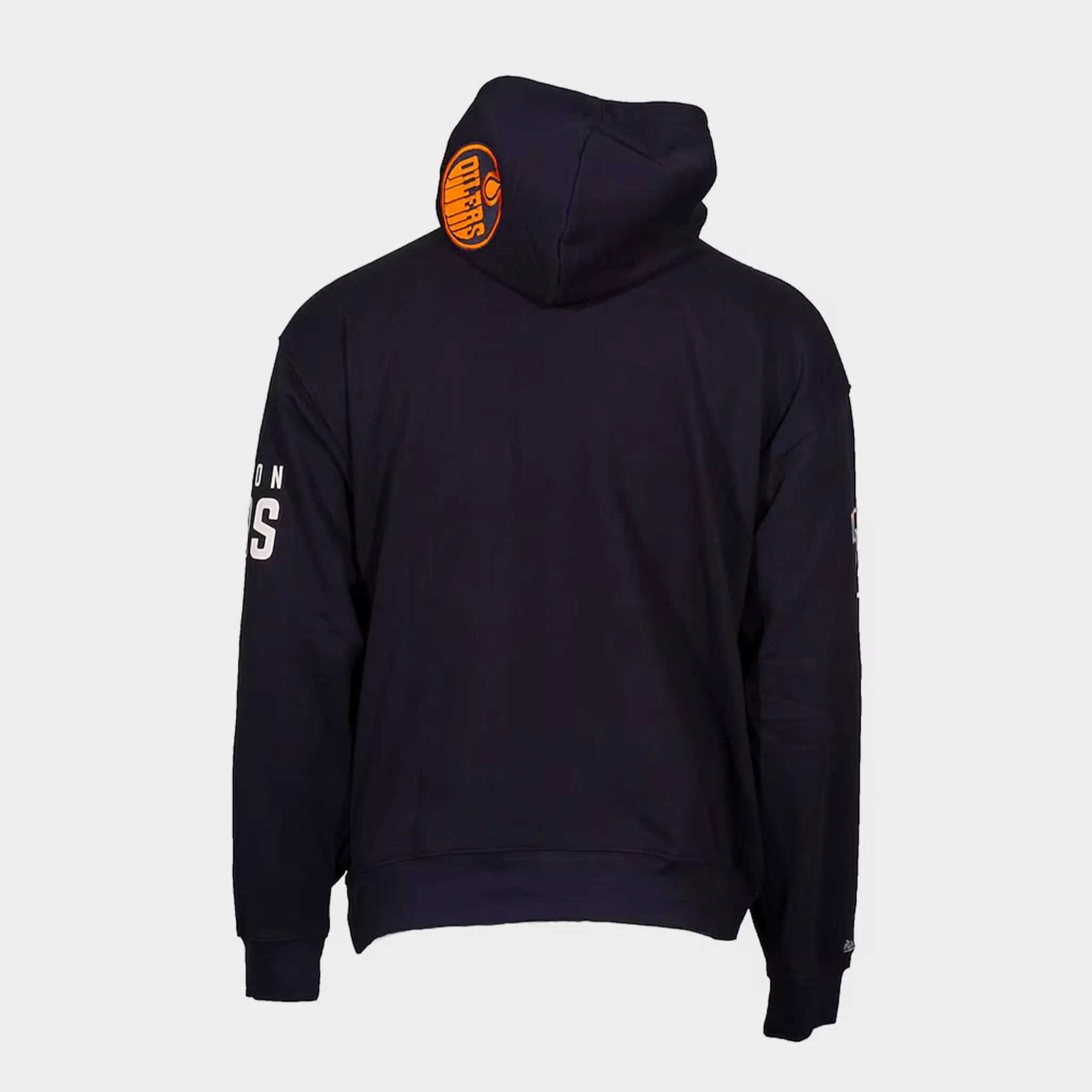 Mitchell & Ness Edmonton Oilers College Dropout Pullover Hoodie Navy / Orange