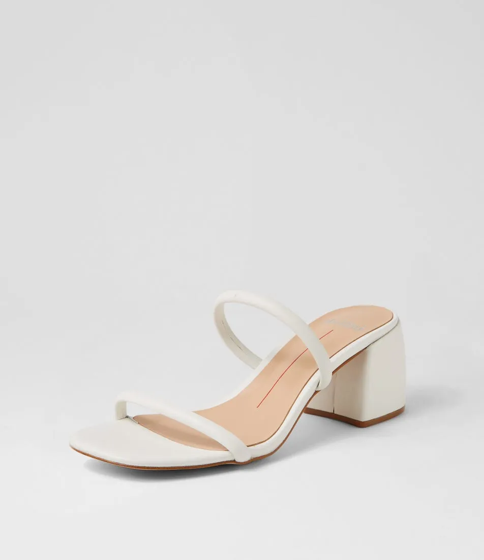 MOLLINI Bonni White Leather Mules