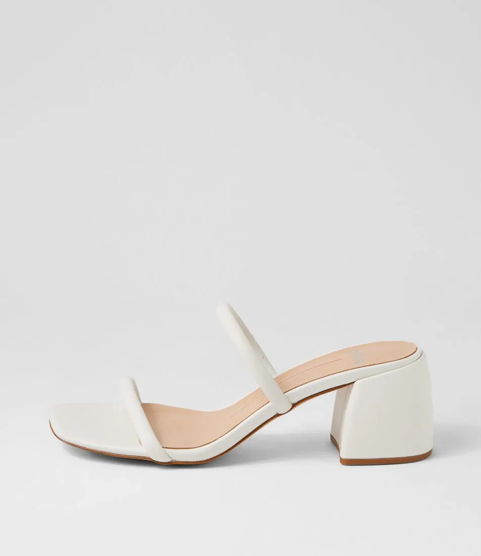 MOLLINI Bonni White Leather Mules