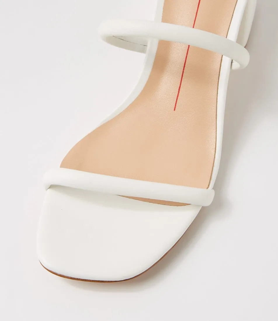 MOLLINI Bonni White Leather Mules